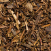close up of loose leaf houjicha organic green tea