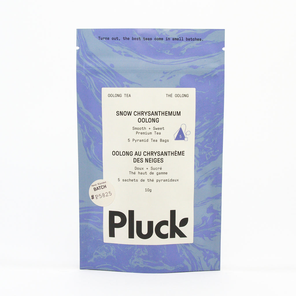 Pluck Tea Snow Chrysanthemum Oolong, 5 Tea Bag Pouch
