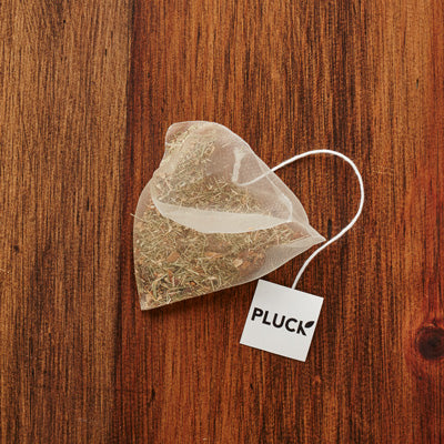 Pluck plastic - free CTRL+ALT+DEL herbal tea bag