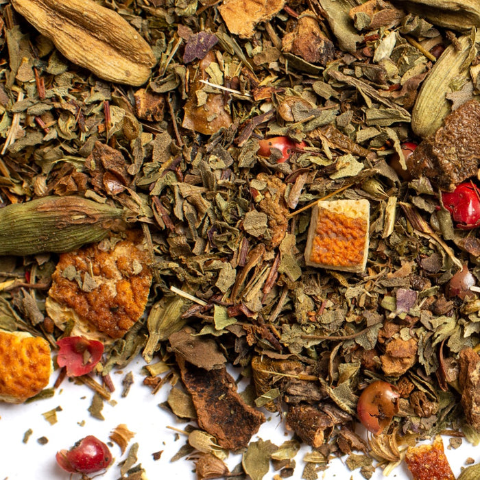 close up of Kensington Market herbal tea