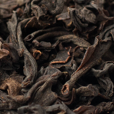 close up of loose leaf English Breakfast black tea