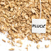 Loose ginger root herbal tea with Pluck tea bag tag
